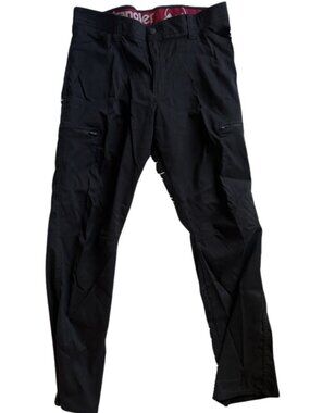 Wrangler ATG Black Cargo Pants 34x30 Nylon Stretch Utility